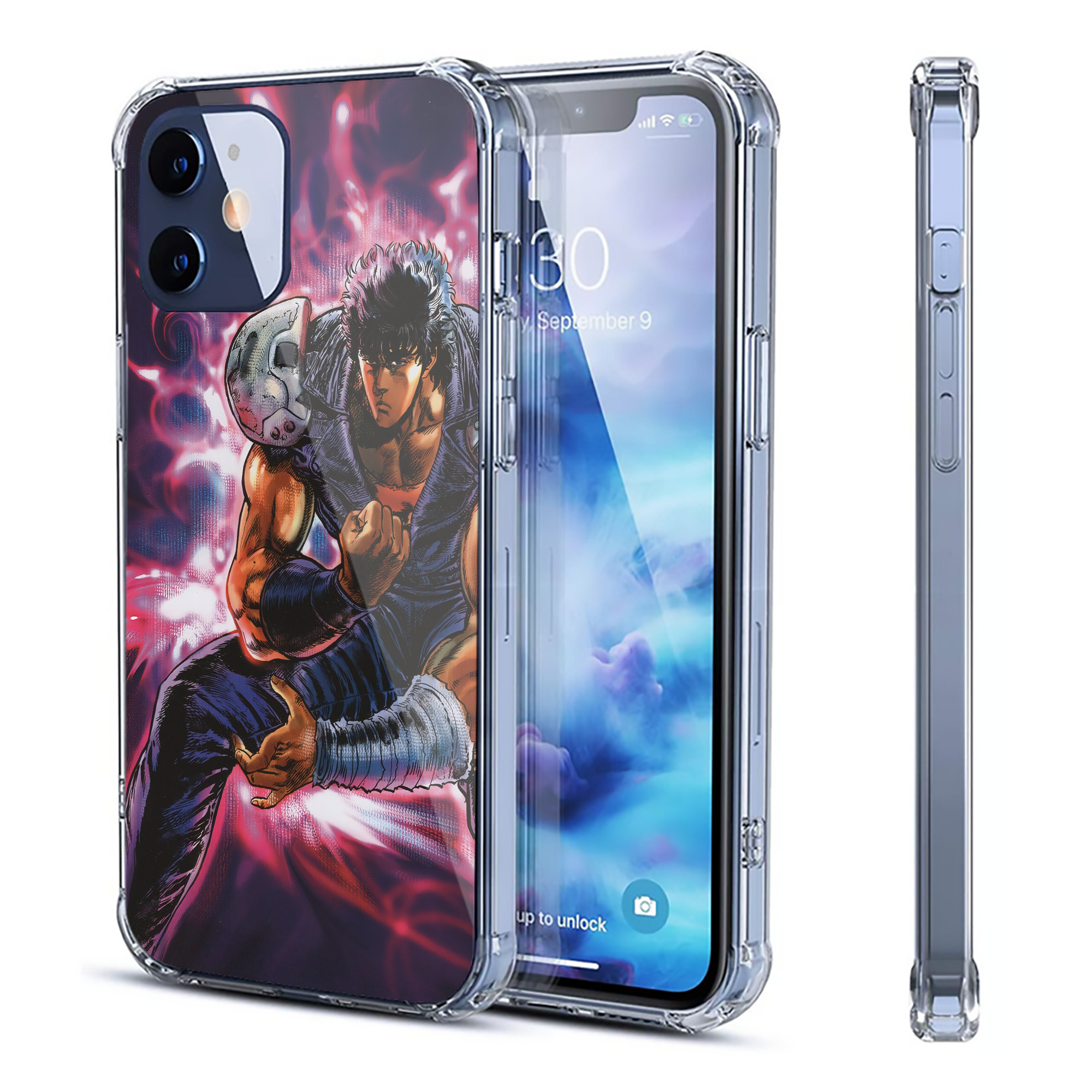 （画像用） 北斗の拳 Fist of the North Star 【iPhone 12シリーズ対応】透明スマホケース（クリアソフトケース）